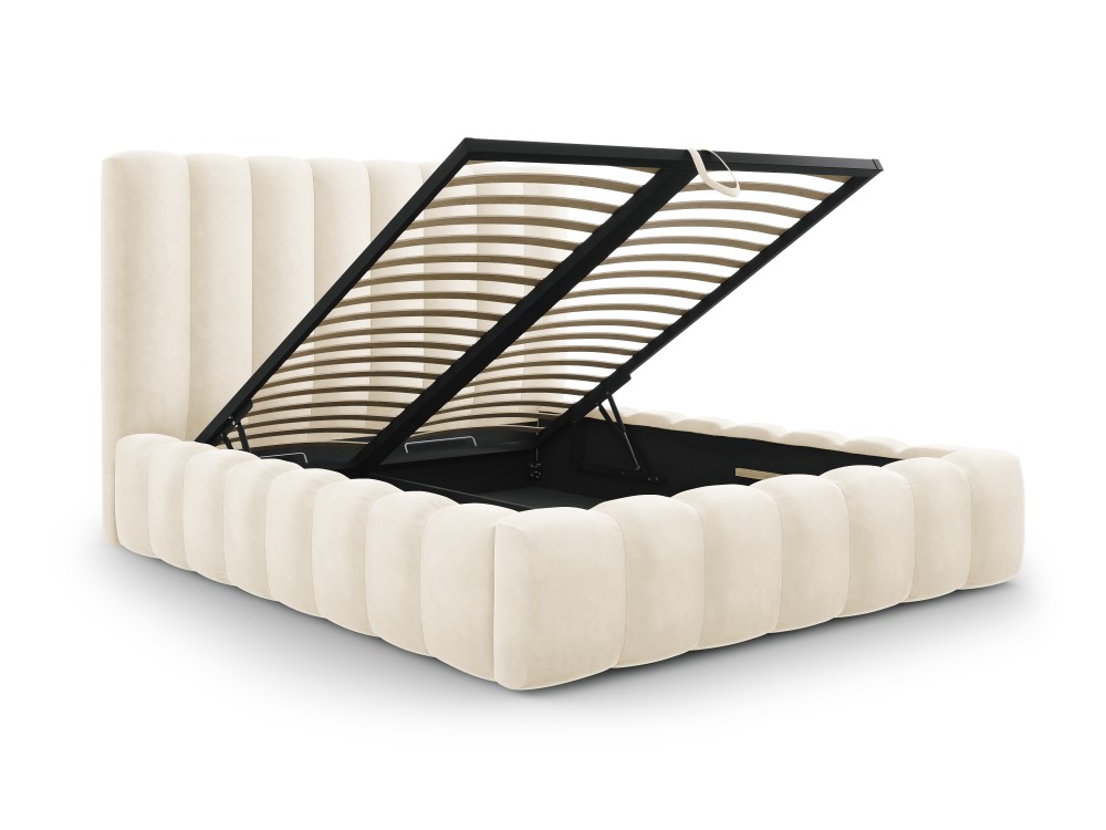 Velvet Storage Bed With Headboard, 
