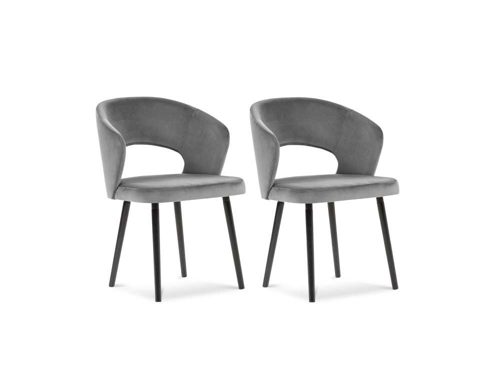 Set Of 2 Velvet Chairs, 